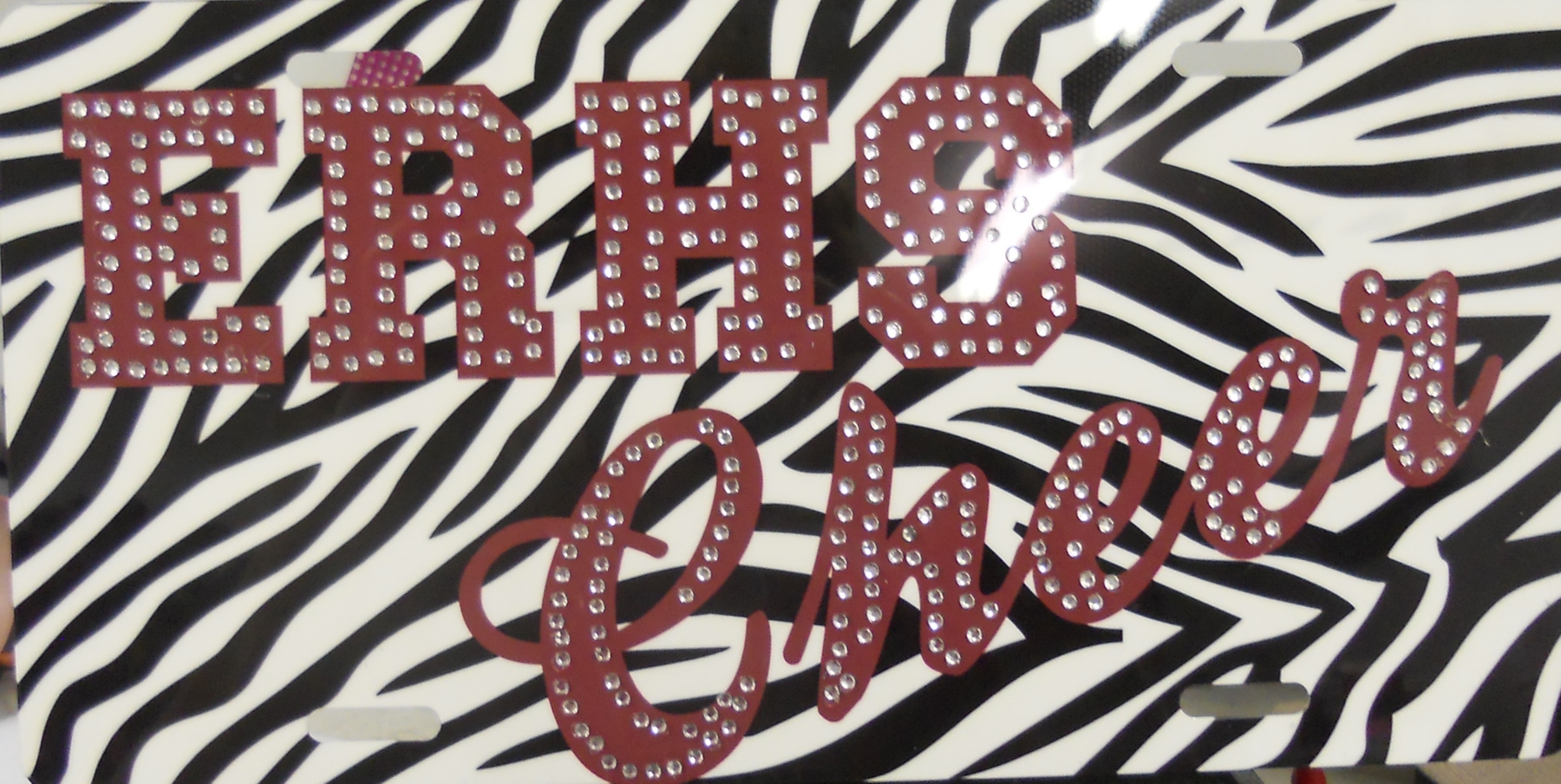 Zebra Print ERHS Cheer made with sublimation printing